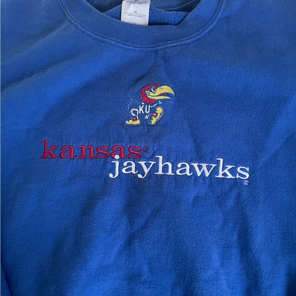 Vintage KU embroidered oversized crewneck size XL - Picture 2 of 5